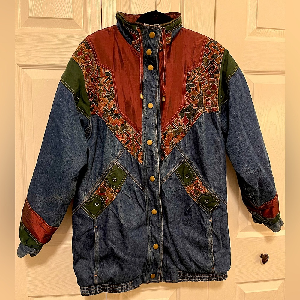 Oversized Denim Vintage Winter Coat